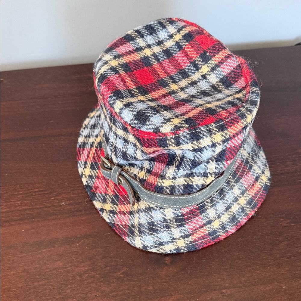 Coach Plaid Bucket Hat - Red, Yellow, Navy